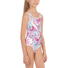 Load image into Gallery viewer, Marble Kids Swimsuit ( White ) - iGAME Clothing