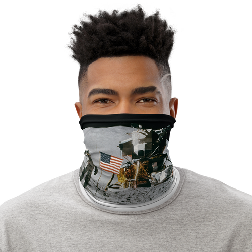 First Man On Moon Neck Gaiter - iGAME Clothing